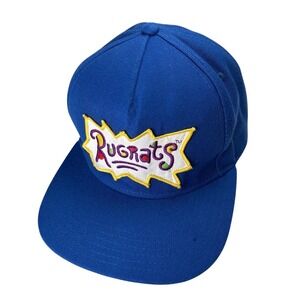 Nickelodeon Rugrats Logo Snapback Hat Blue Adjustable Baseball Cap